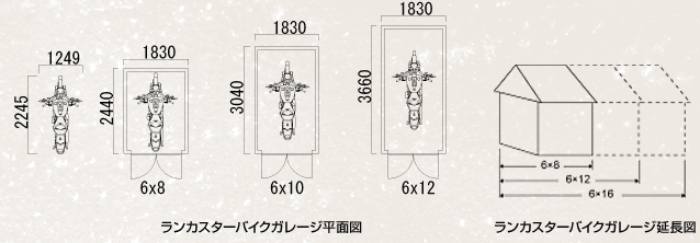 ランカスターバイクガレージの図面